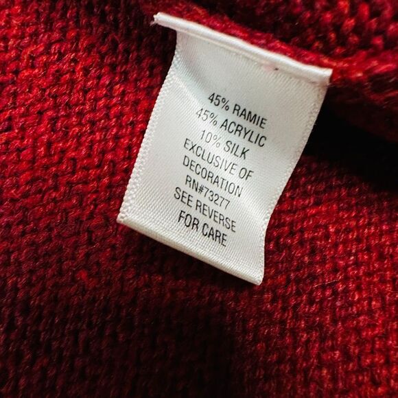 Croft & Barrow NWT Sweater Women's Size 1X‎ Bird/Birdhouse Theme Red - Picture 6 of 13
